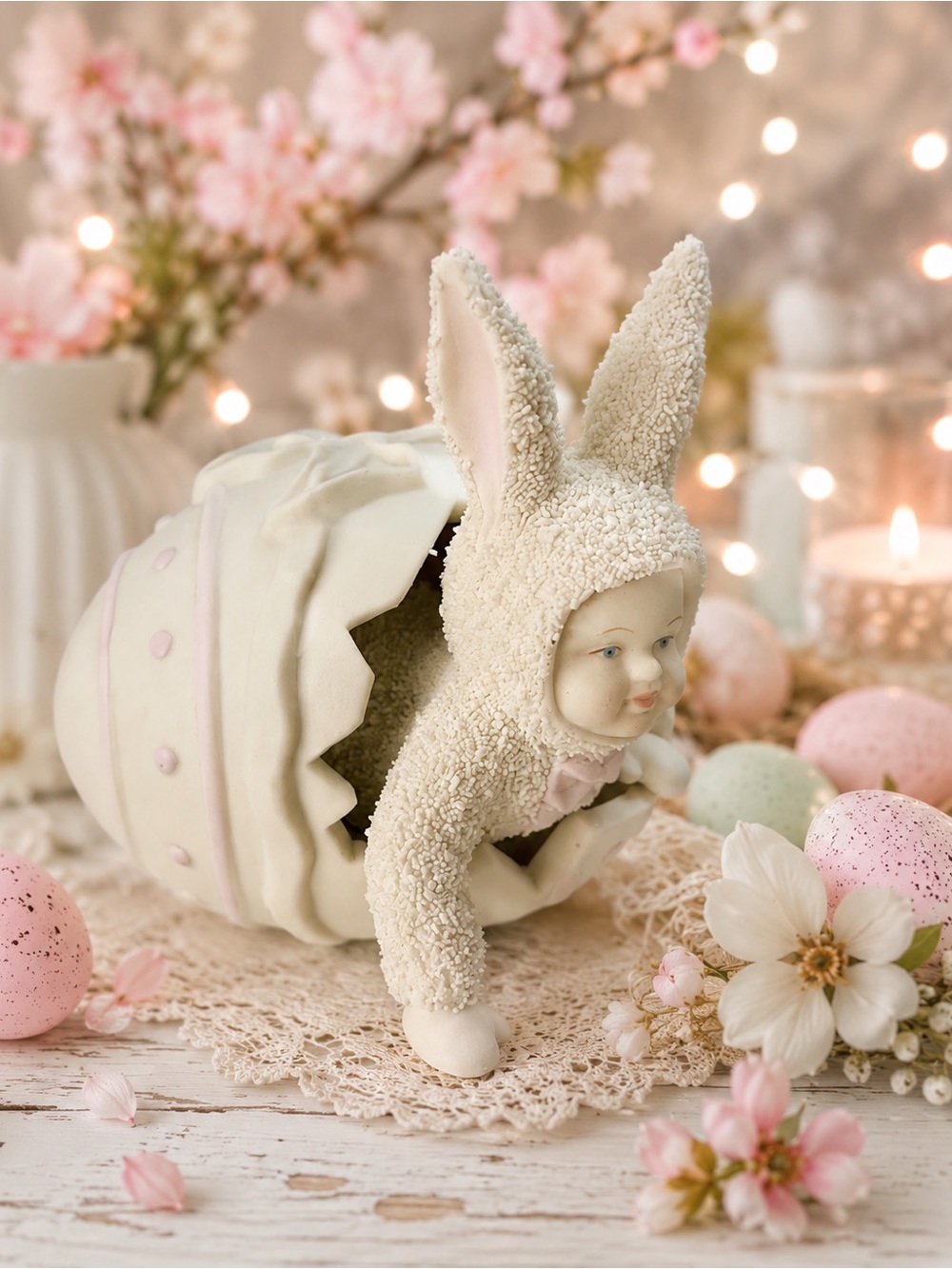Dept 56 Snowbunnies “Surprise It’s Me” Easter Bunny Egg Figurine w/ Box